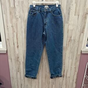 LL Bean Original Relaxed Fit Flannel Lined Jeans Straight Womens 8 Tall Cotton